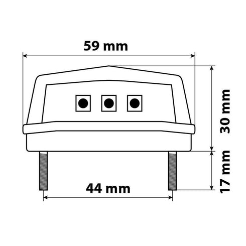 Lampa iluminat numar inmatriculare cu 3 SMD 12V - Alb